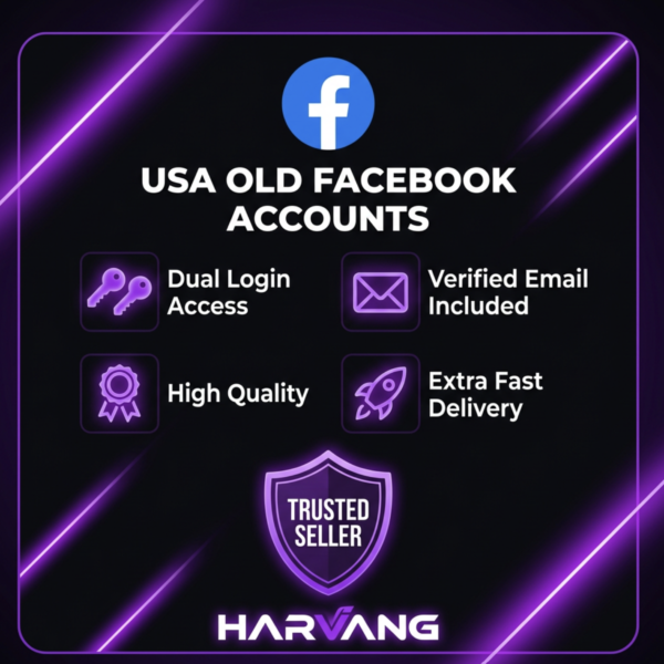 Facebook (2007-2025) --- US account (old, no account) --- Login included --- Email and password included --- Dual login --- Marketplace account included