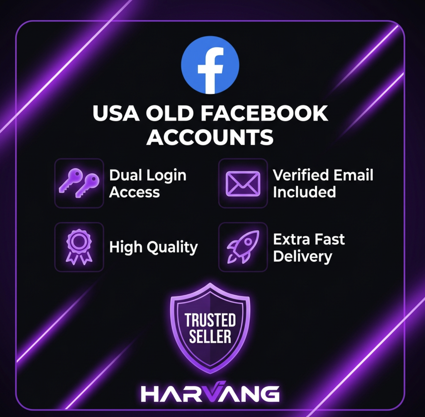 Facebook -- US -- Old Account -- 0-30 Friends -- Dual Login -- Login Included -- Years from 2007 to 2025 -- Includes Email and Password